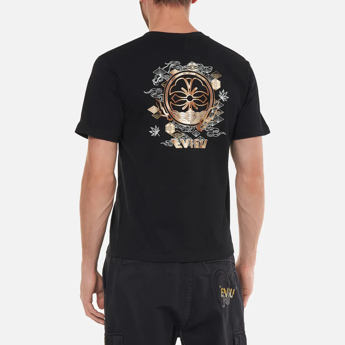 Evisu Мужская футболка Heritage Kamon & EVISU Foil Printed