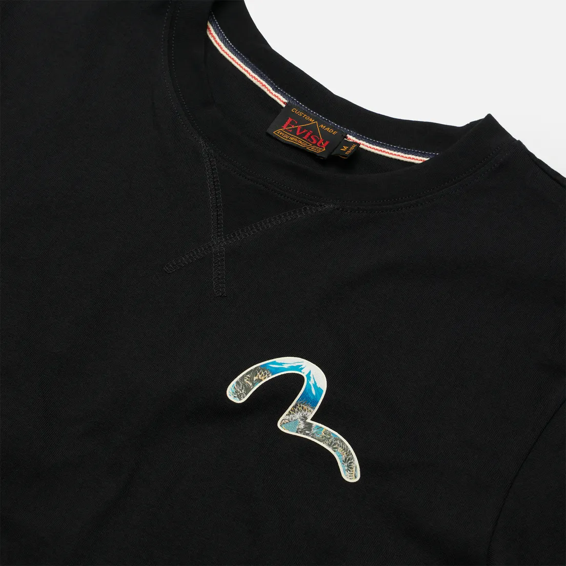 Evisu Мужская футболка Heritage Dragon & Mountain Fuji Daicock Printed