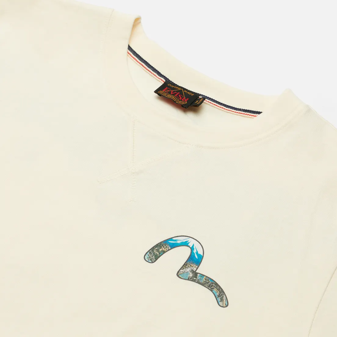 Evisu Мужская футболка Heritage Dragon & Mountain Fuji Daicock Printed