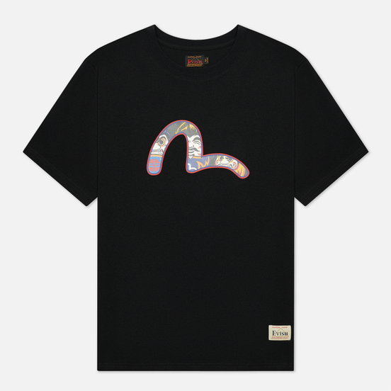 Мужская футболка Evisu Heritage Printed Daruma & Seagull Black