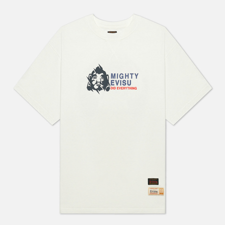 Мужская футболка Evisu Heritage Godhead Printed, цвет белый, размер XXL