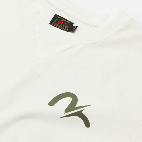 Мужская футболка Evisu Heritage Godhead & Camo Printed Off White