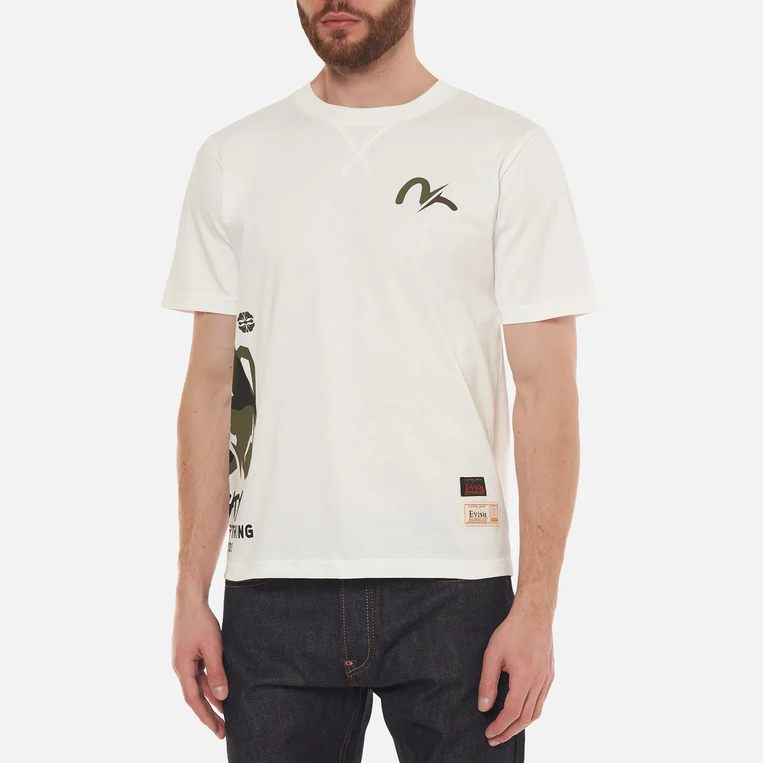 Evisu Мужская футболка Heritage Godhead & Camo Printed