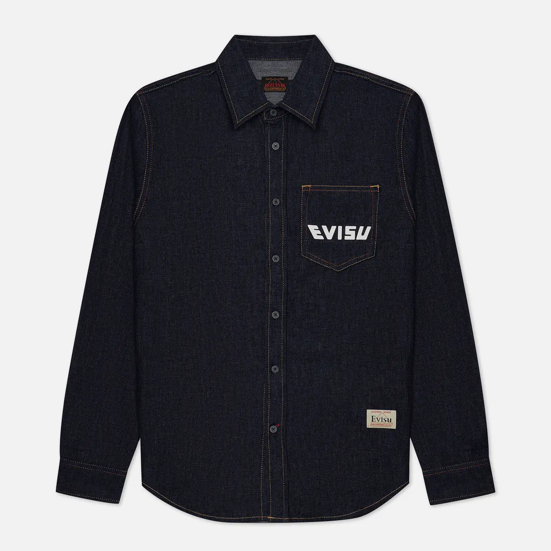 Evisu Мужская рубашка EVISU Squad Daicock Printed Denim