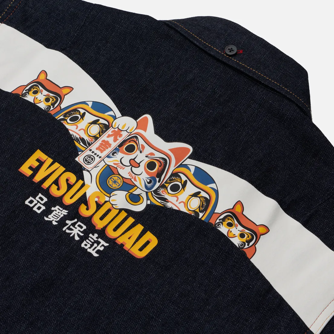 Evisu Мужская рубашка EVISU Squad Daicock Printed Denim