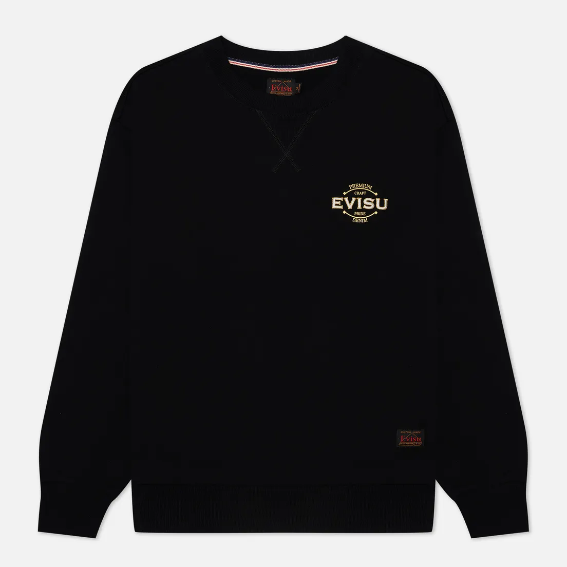 Evisu Мужская толстовка 2-Layer Hand Brush Daicock Printed