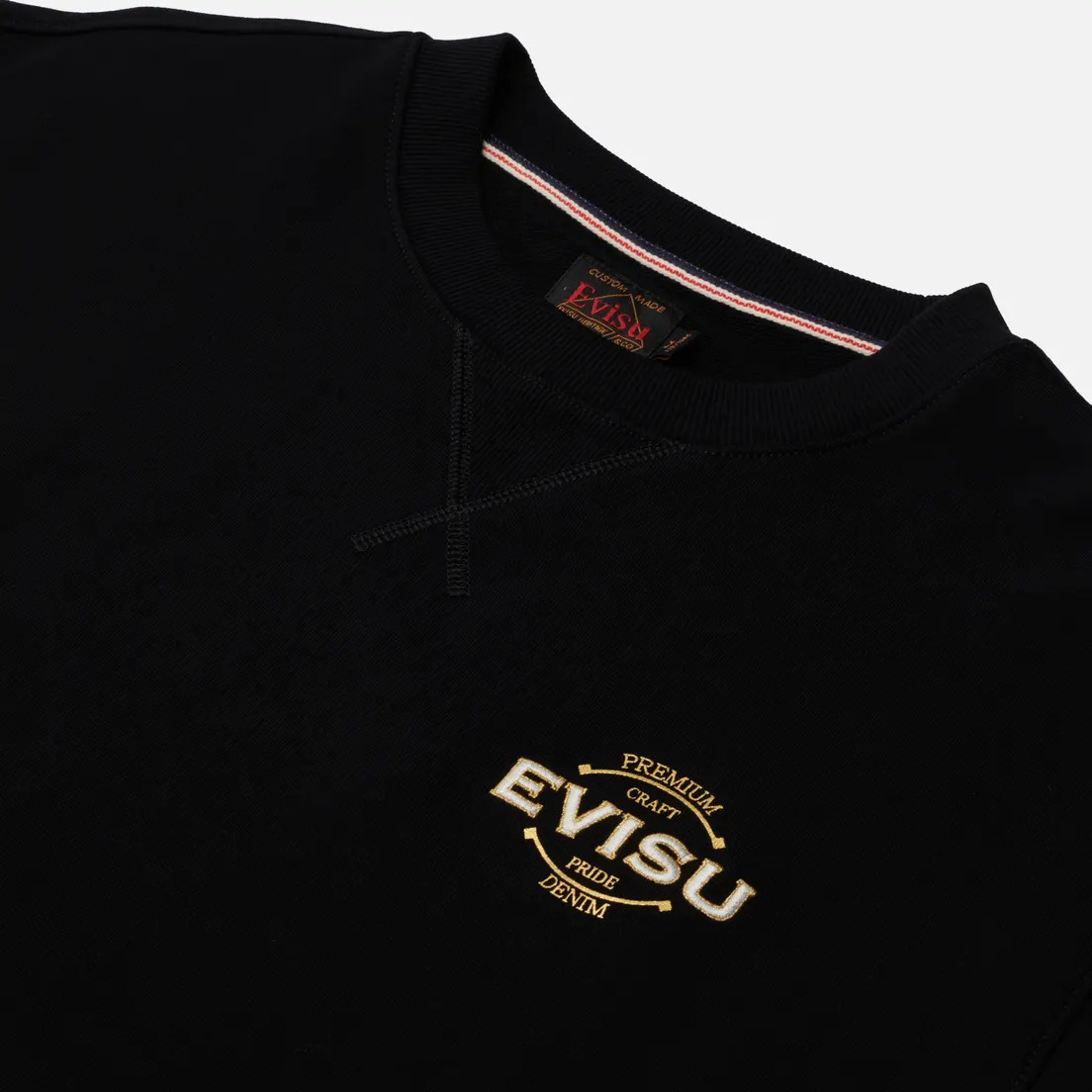 Evisu Мужская толстовка 2-Layer Hand Brush Daicock Printed