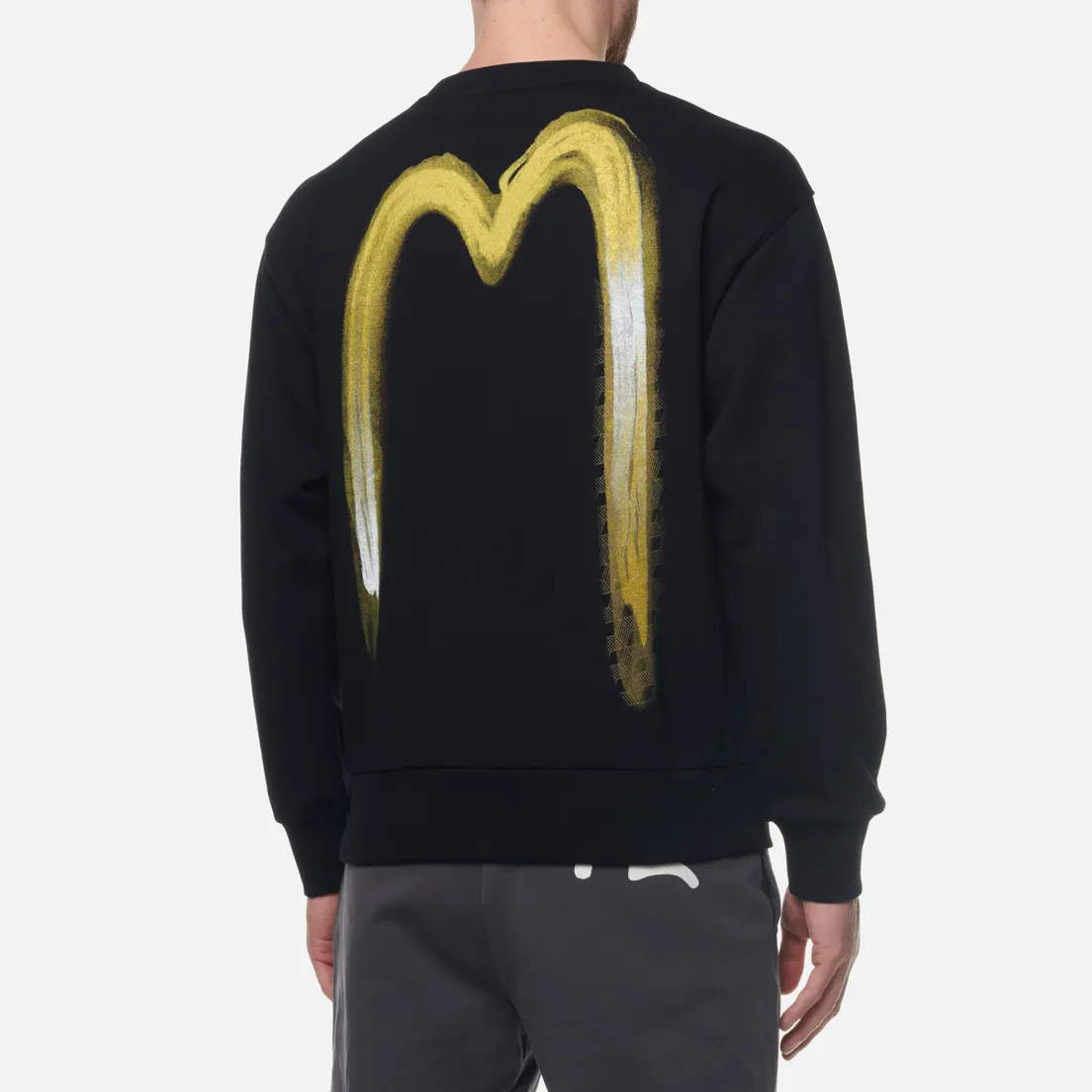 Evisu Мужская толстовка 2-Layer Hand Brush Daicock Printed