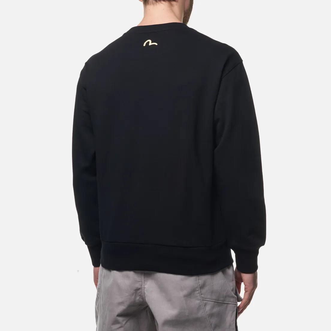 Evisu Мужская толстовка Wave Pattern Kamon Foil Printed