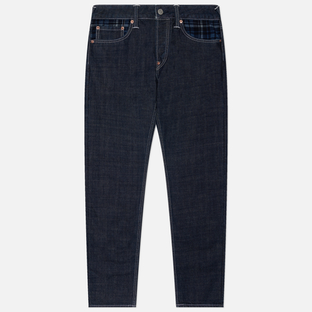фото Мужские джинсы evisu evergreen checked denim with printed seagull pocket, цвет синий, размер 30