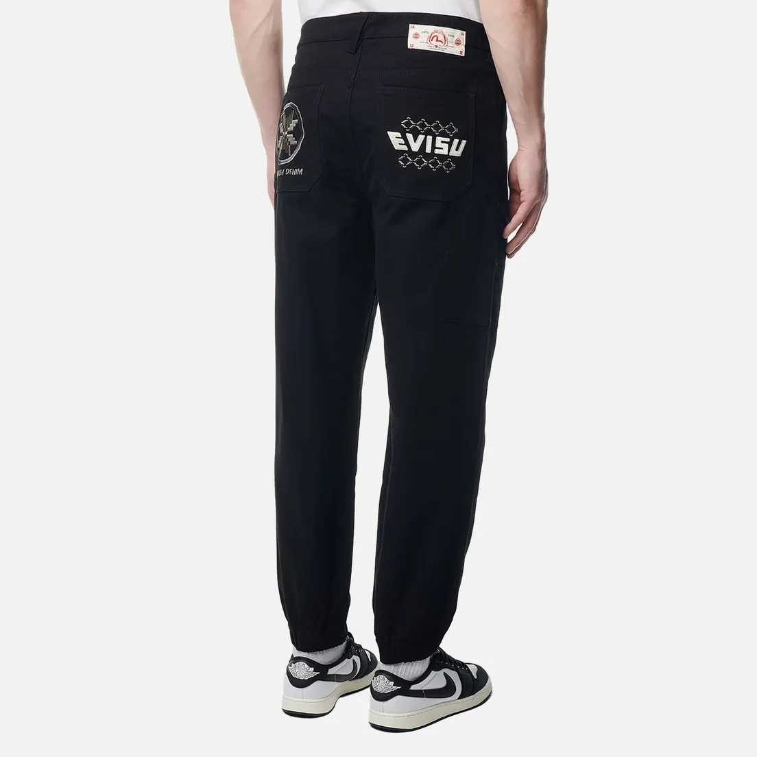 Evisu Мужские брюки Evergreen Kamon & Logo Embroidered Woven Jogger