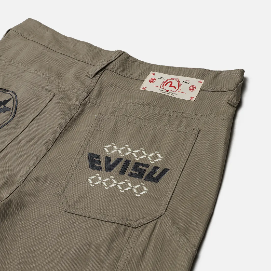 Evisu Мужские брюки Evergreen Kamon & Logo Embroidered Woven Jogger