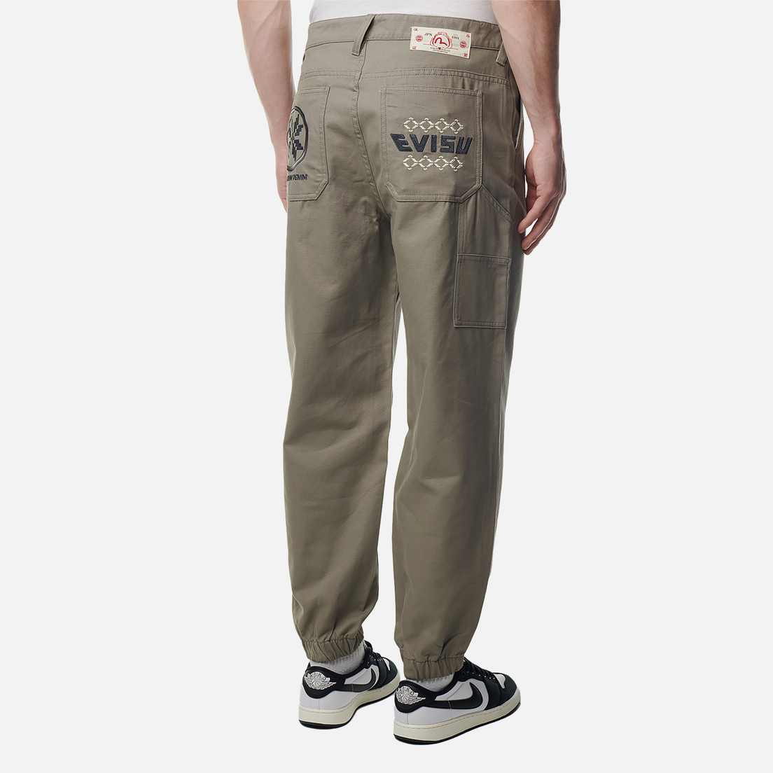 Evisu Мужские брюки Evergreen Kamon & Logo Embroidered Woven Jogger