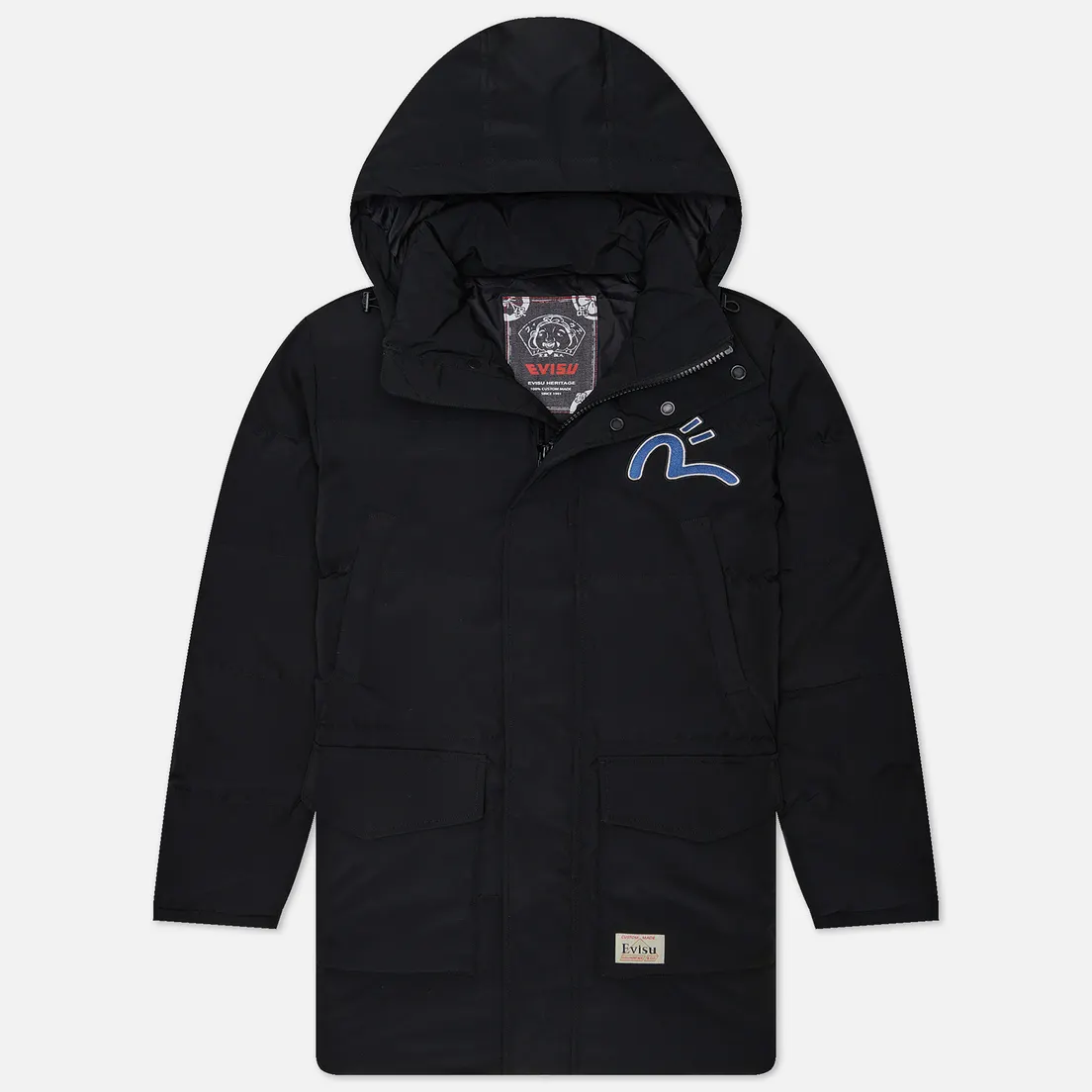 Evisu Мужской пуховик Evergreen Double Daicock Printed Down