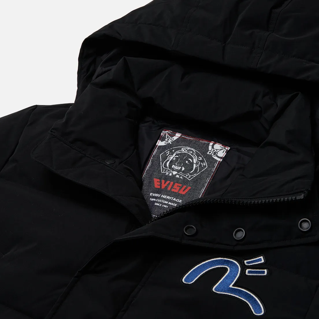 Evisu Мужской пуховик Evergreen Double Daicock Printed Down