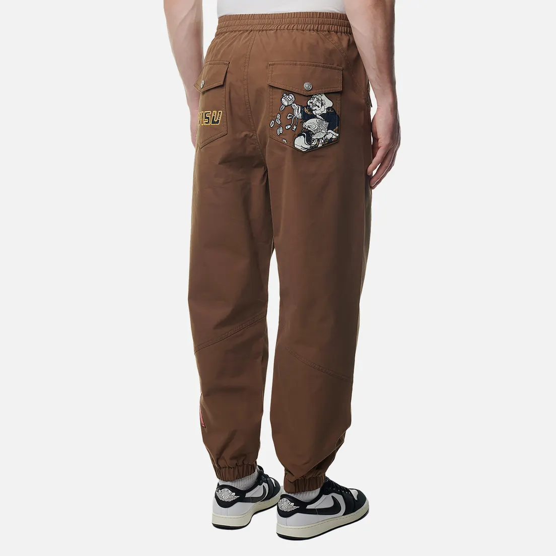 Evisu Мужские брюки Daikokuten & Evisu Embroidered Brocade Pocket Joggers