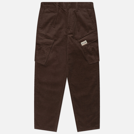 фото Мужские брюки evisu evergreen corduroy cargo pocket, цвет коричневый, размер 30