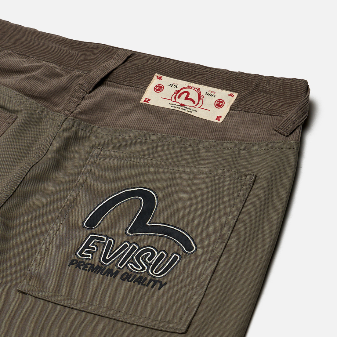 Evisu Мужские брюки Evergreen Seagull & Kamon Embroidered Chino