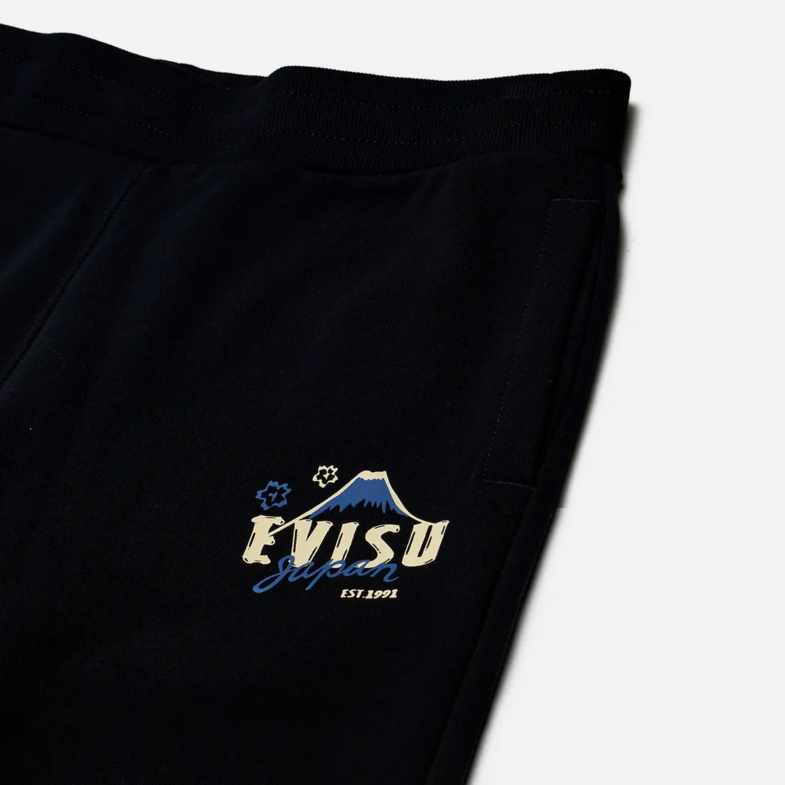 Evisu Мужские брюки Evergreen Kumadori Daruma Double Daicock Printed