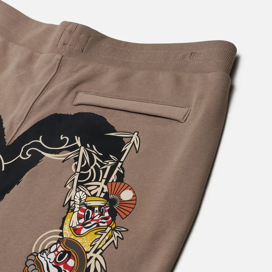 Evisu Мужские брюки Evergreen Kumadori Daruma Double Daicock Printed