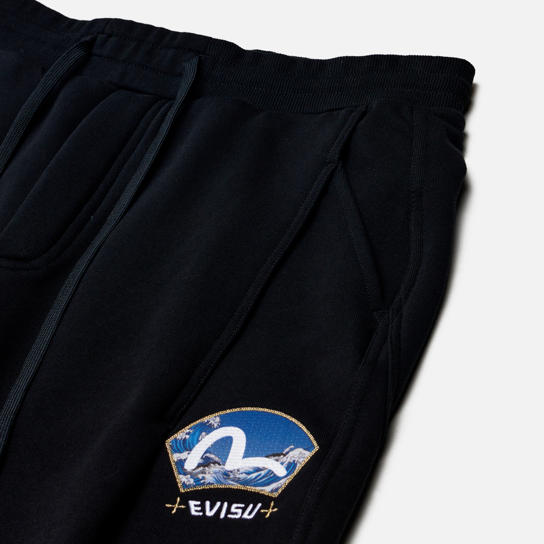 Evisu Мужские брюки Fan Shaped Seagull & Wave Embroidered & Print
