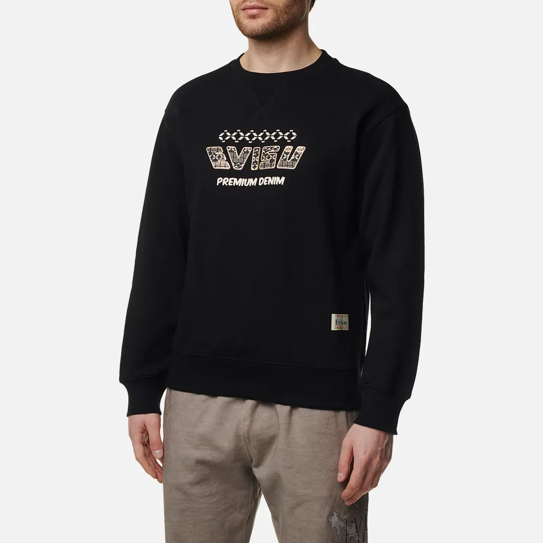 Evisu Мужская толстовка Evergreen Kabuki Daicock Printed