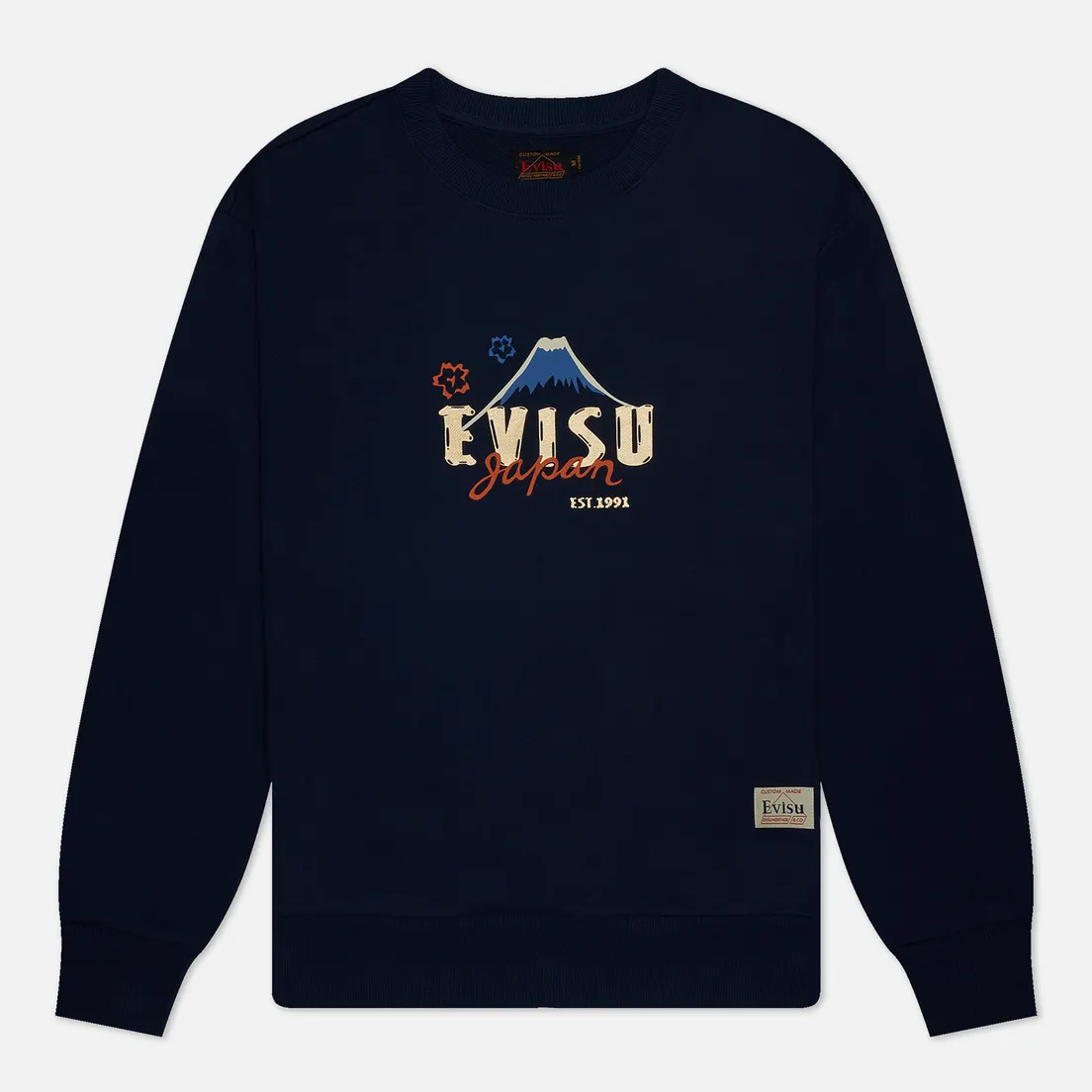 Evisu Мужская толстовка Evergreen Kumadori Daruma Printed