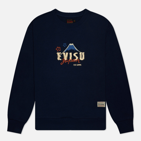 фото Мужская толстовка evisu evergreen kumadori daruma printed, цвет синий, размер s