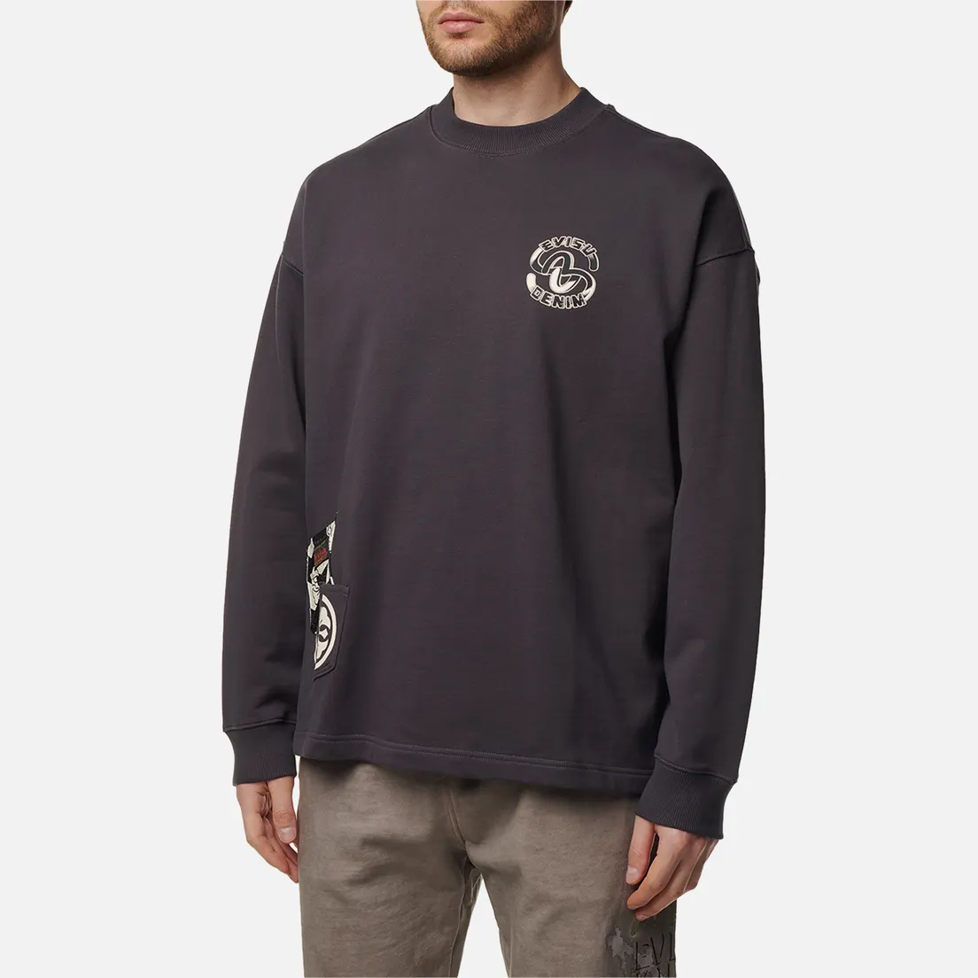 Evisu Мужская толстовка Evergreen Multi Pocket