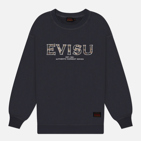 фото Мужская толстовка evisu cloud evisu print deer head print, цвет серый, размер s