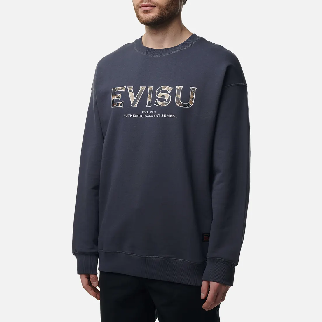 Evisu Мужская толстовка Cloud Evisu Print Deer Head Print