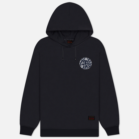 фото Мужская толстовка evisu seagull print evisu embroidered decorative pocket hoodie, цвет серый, размер s