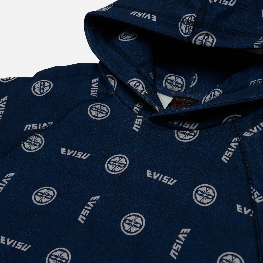 Evisu Мужская толстовка Evisu & Kamon AOP Digital Print Seagull Embroidered Hoodie