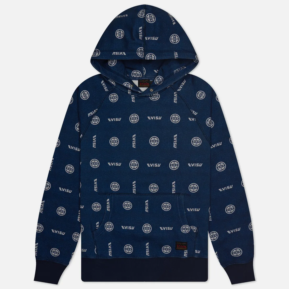 Evisu Мужская толстовка Evisu & Kamon AOP Digital Print Seagull Embroidered Hoodie