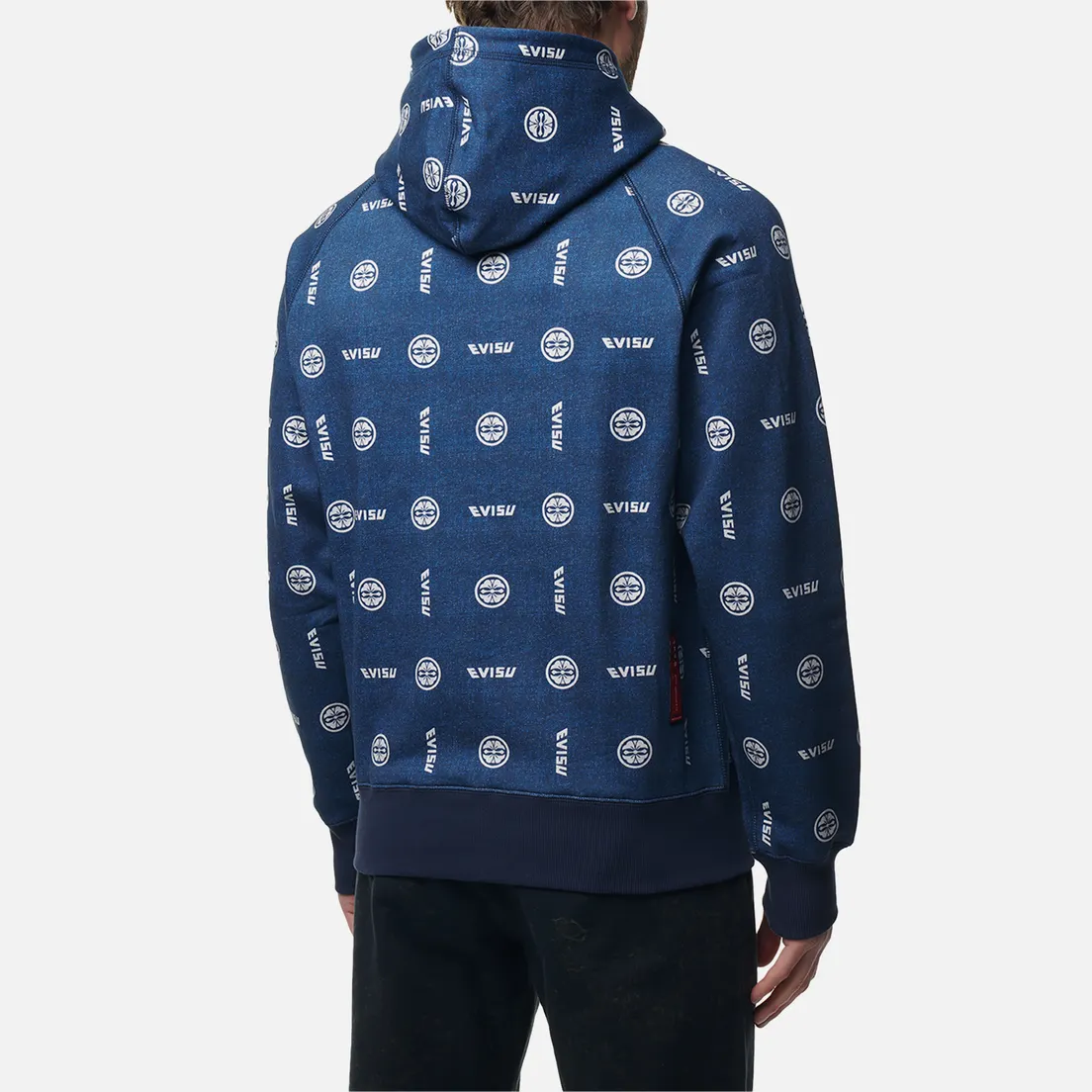 Evisu Мужская толстовка Evisu & Kamon AOP Digital Print Seagull Embroidered Hoodie