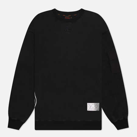 фото Мужская толстовка evisu evisu & seagull print crew neck, цвет серый, размер s