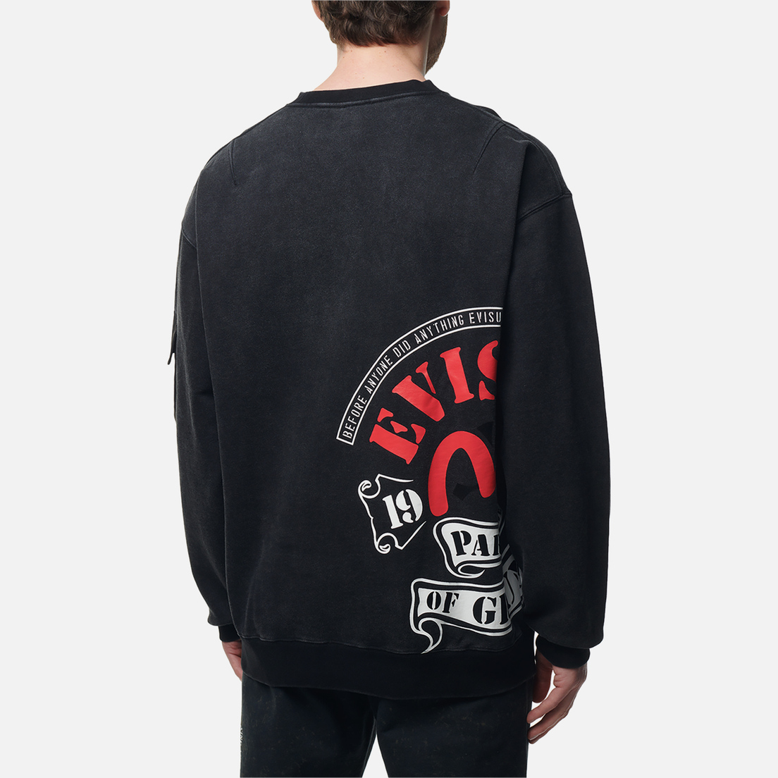 Evisu Мужская толстовка Evisu & Seagull Print Crew Neck