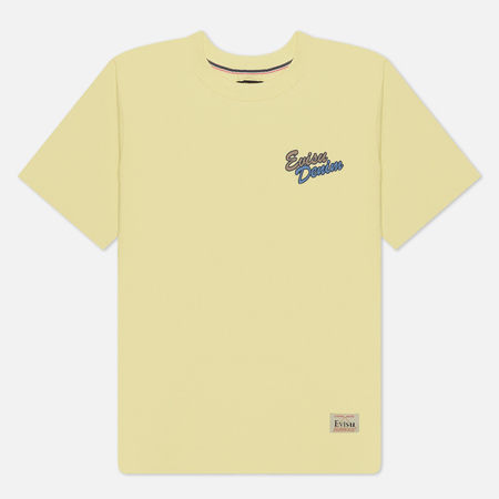 фото Мужская футболка evisu evergreen hyottoko festival printed, цвет жёлтый, размер s