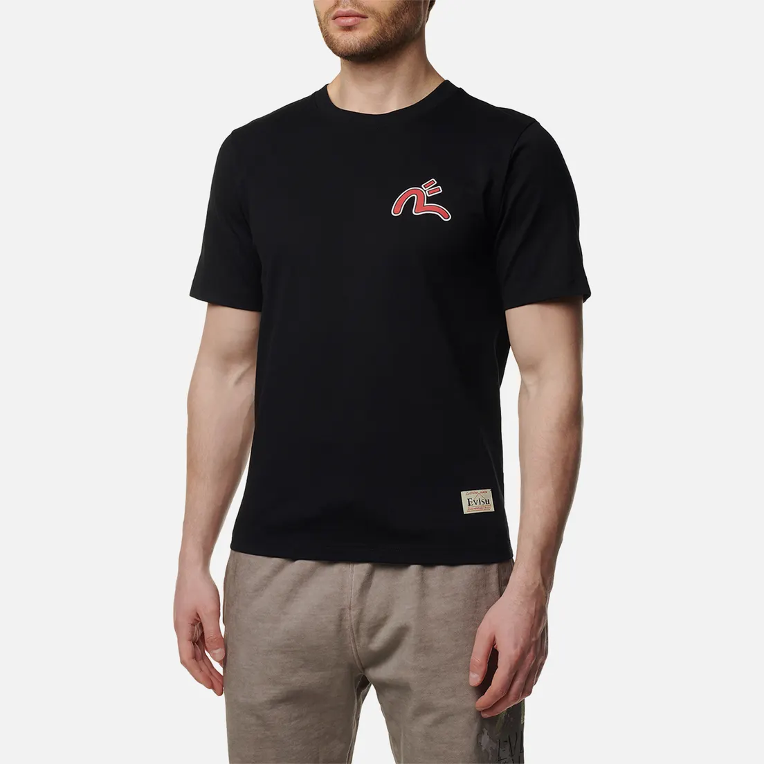 Evisu Мужская футболка Evergreen Hyottoko Festival Daicock Printed