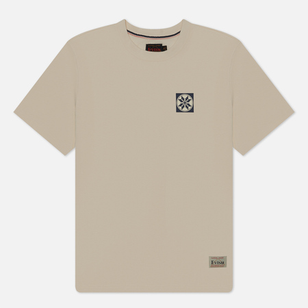 фото Мужская футболка evisu evergreen kumadori daruma with lantern printed, цвет бежевый, размер s