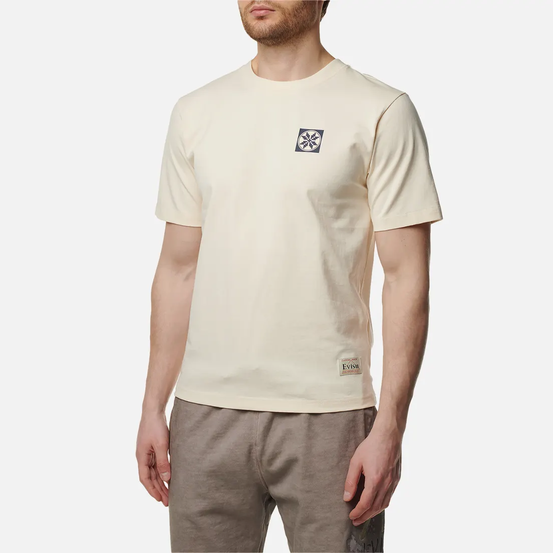 Evisu Мужская футболка Evergreen Kumadori Daruma With Lantern Printed