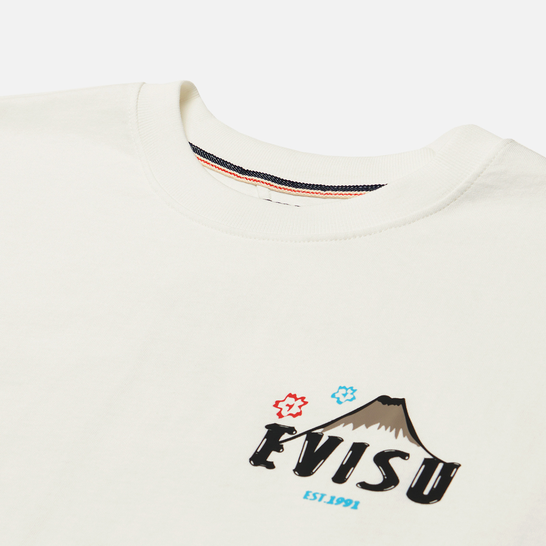 Evisu Мужская футболка Evergreen Kumadori Daruma Slogan Printed
