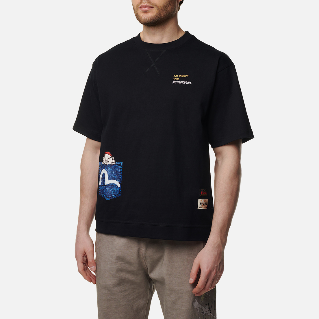 Evisu Мужская футболка Seagull & Godhead Print Slalom