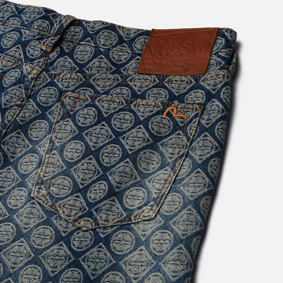 Evisu Мужские джинсы Heritage Kamon Jacquard Denim