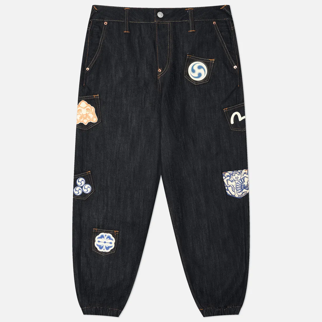 Evisu Мужские джинсы Heritage Evisu Logos Embroidery & Print Denim Joggers