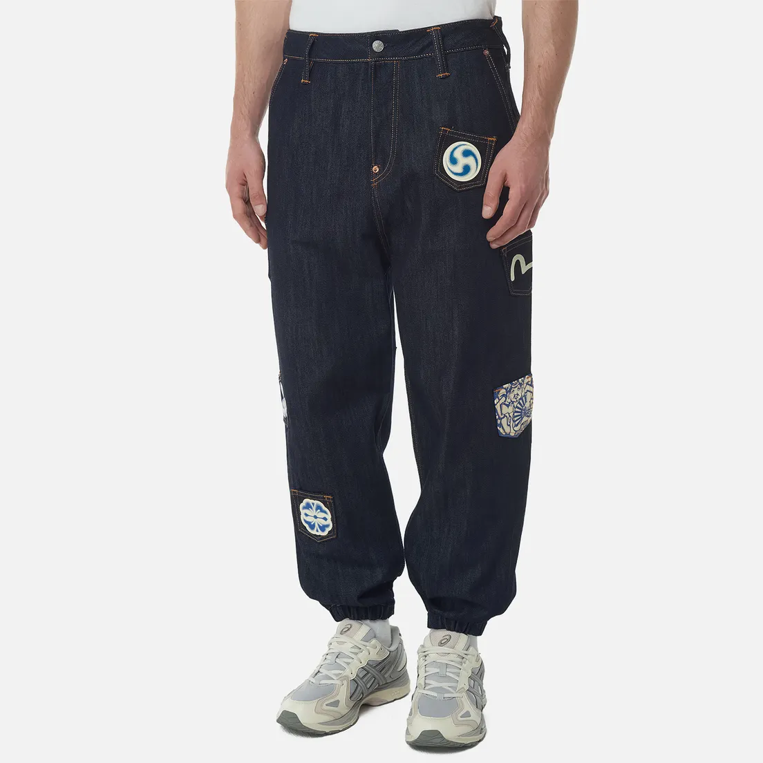 Evisu Мужские джинсы Heritage Evisu Logos Embroidery & Print Denim Joggers