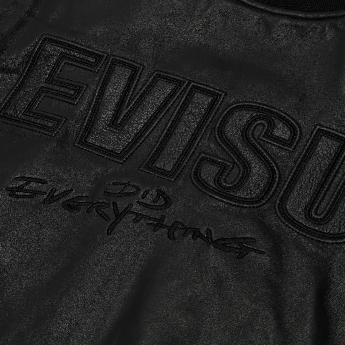 Evisu Мужская куртка бомбер Heritage Appliqued Padded Leather