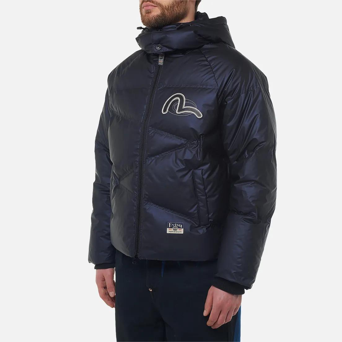 Evisu Мужской пуховик Heritage Logo Printed Down