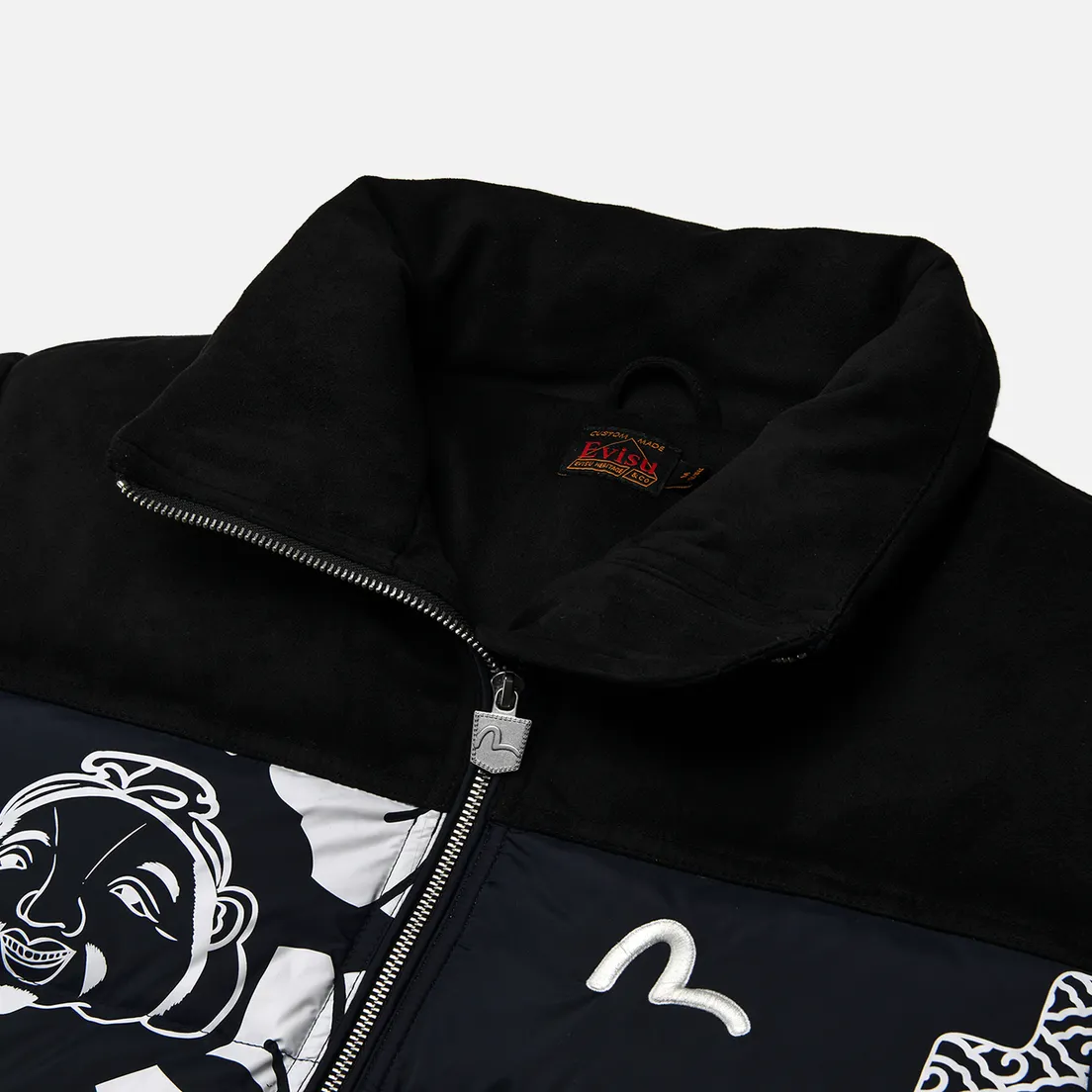 Evisu Мужской пуховик Heritage Logos Embroidery All Over Print Down