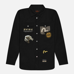 Evisu Мужская рубашка Heritage Logos Wave Embroidery Multi-Pocket